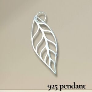925 sterling silver Signed Open Leaf Trendt Pendant